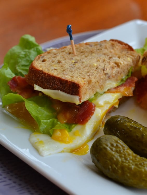 Egg Bacon Lettuce and Tomato Sandwiches Small Town Woman