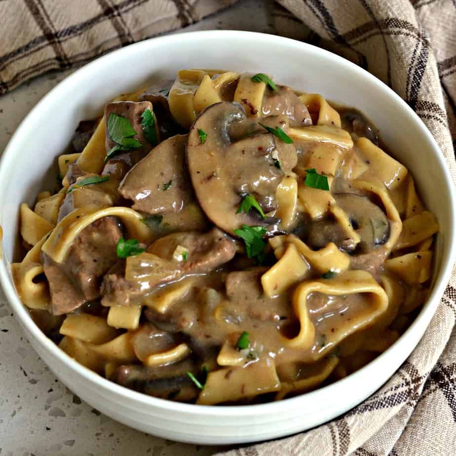 This Beef Stroganoff Recipe is the ultimate easy comfort food meal. 