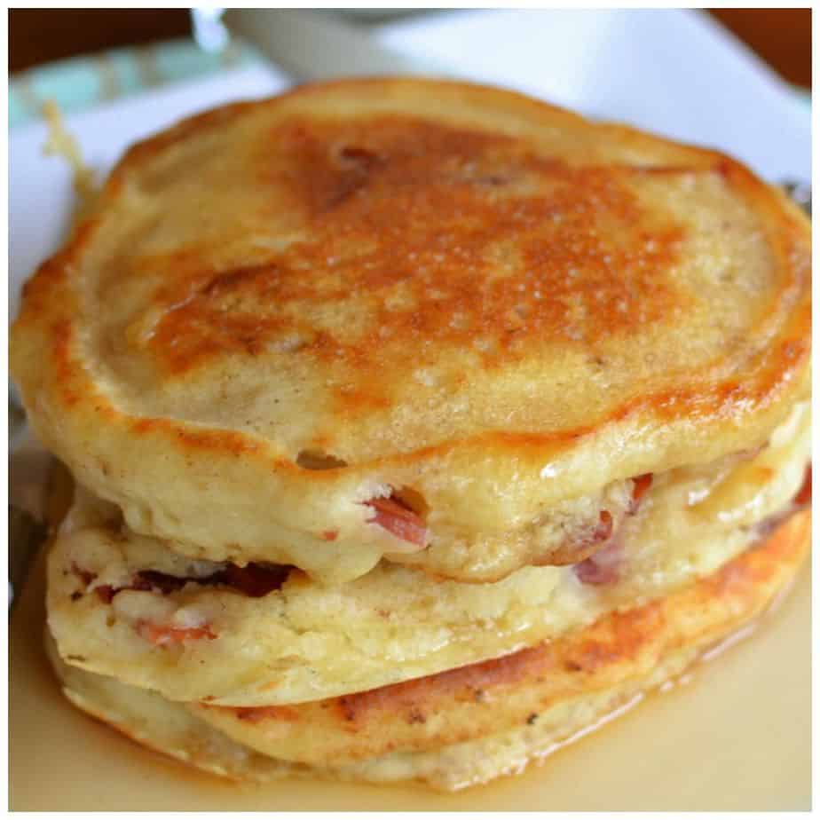 Make these yummy bacon pancakes for a simple breakfast