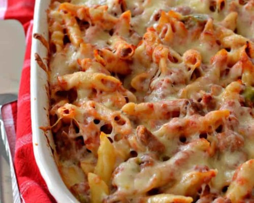 Easy Baked Mostaccioli