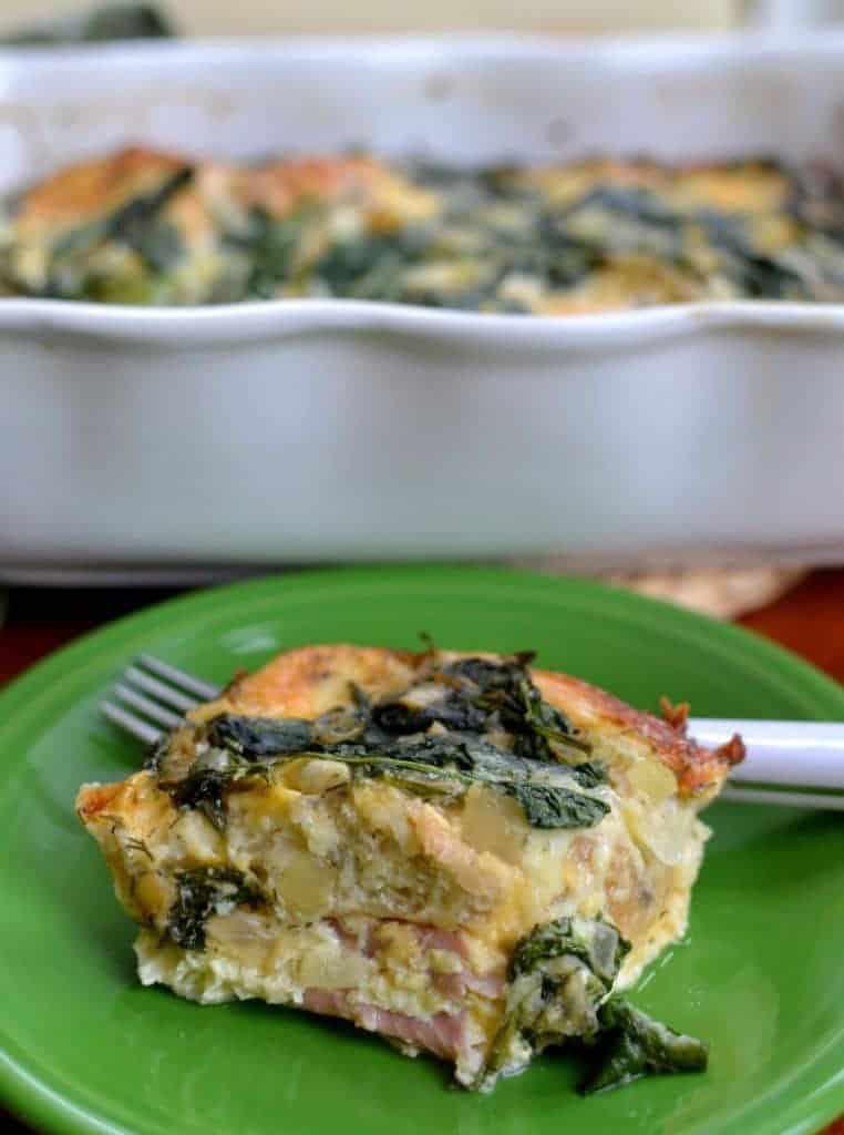 Ham Spinach Strata | Small Town Woman