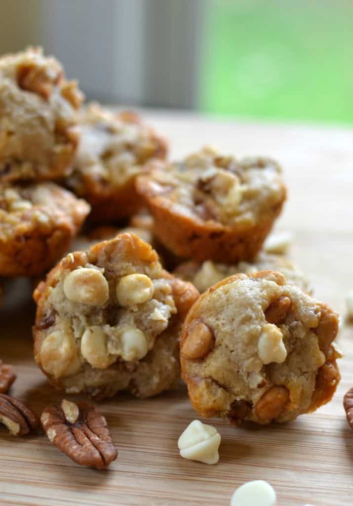 Mini Butter Pecan Cookies are a sweet and easy treat to make using store-bought butter pecan cake mix