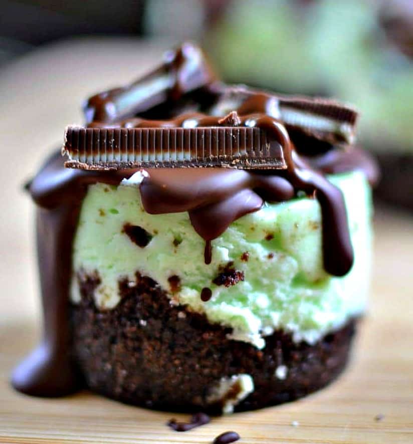 Andes Mint Mini Cheesecakes