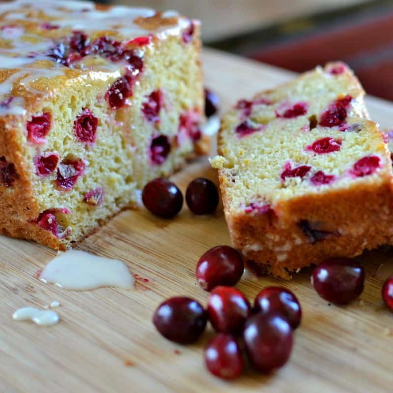 Make this Cranberry Orange Bread with a sweet orange glaze for a delicious Thanksgiving treat