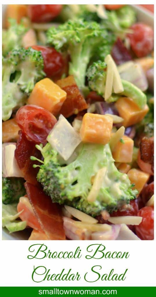 Broccoli Bacon Cheddar Salad Small Town Woman