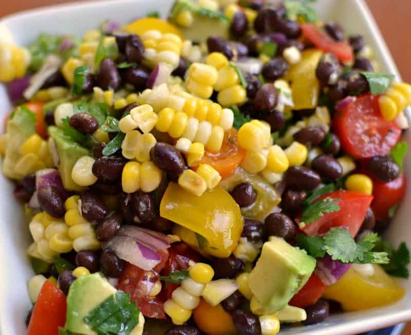 Fresh Black Bean and Corn Salad is a refreshing salad that's delicious on it's own, or served as a side with any Tex Mex inspired dish