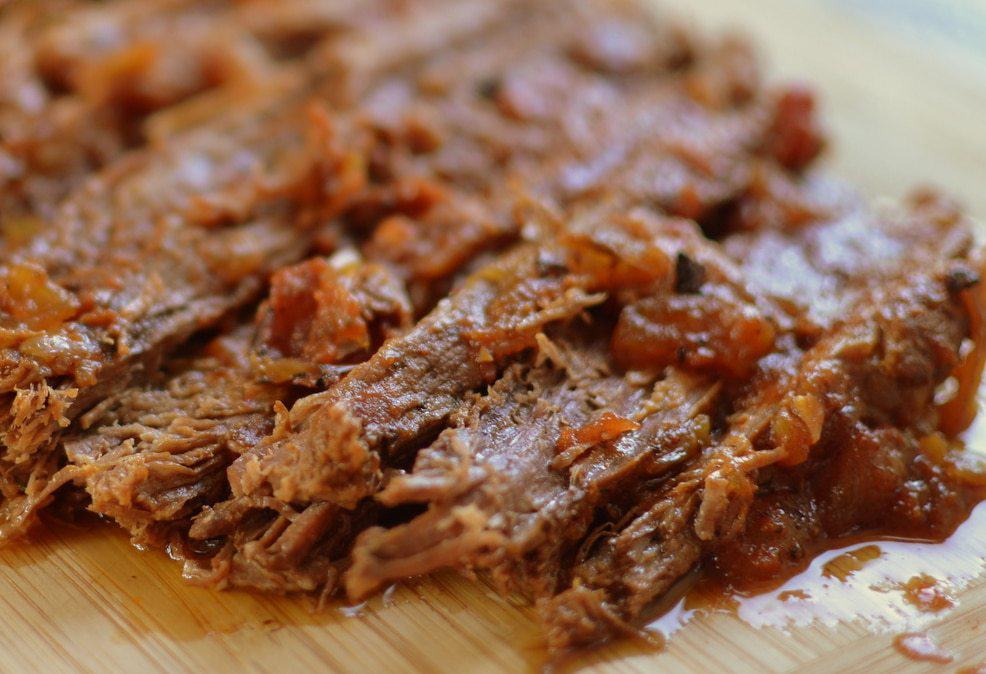 Durch Oven Barbecue Beef Brisket is slow cooked to perfection, it's fall-apart tender.