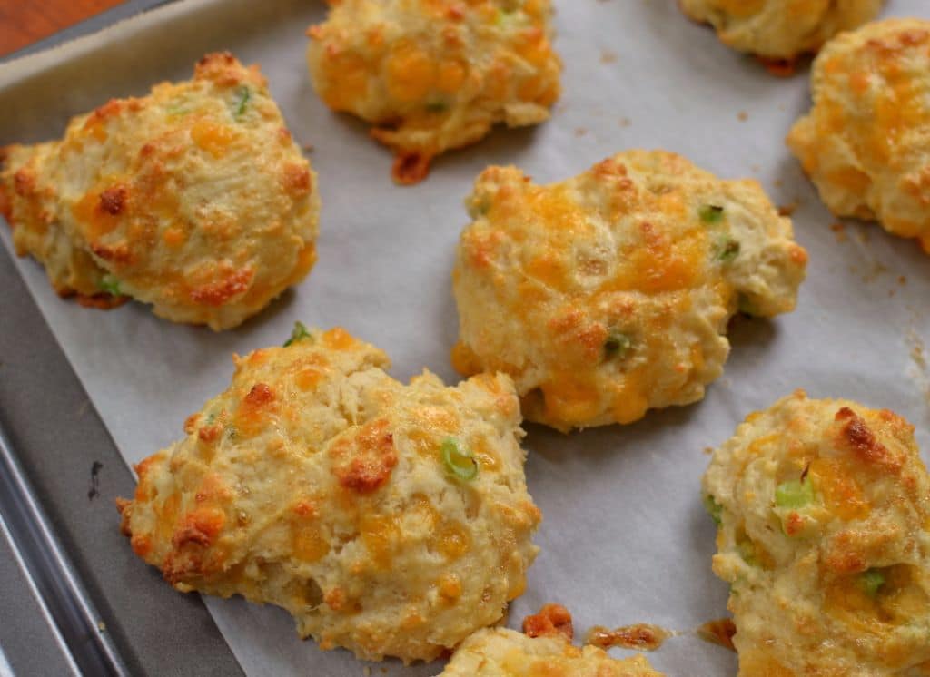 Cheddar Drop Biscuits with Chive Butter Small Town Woman