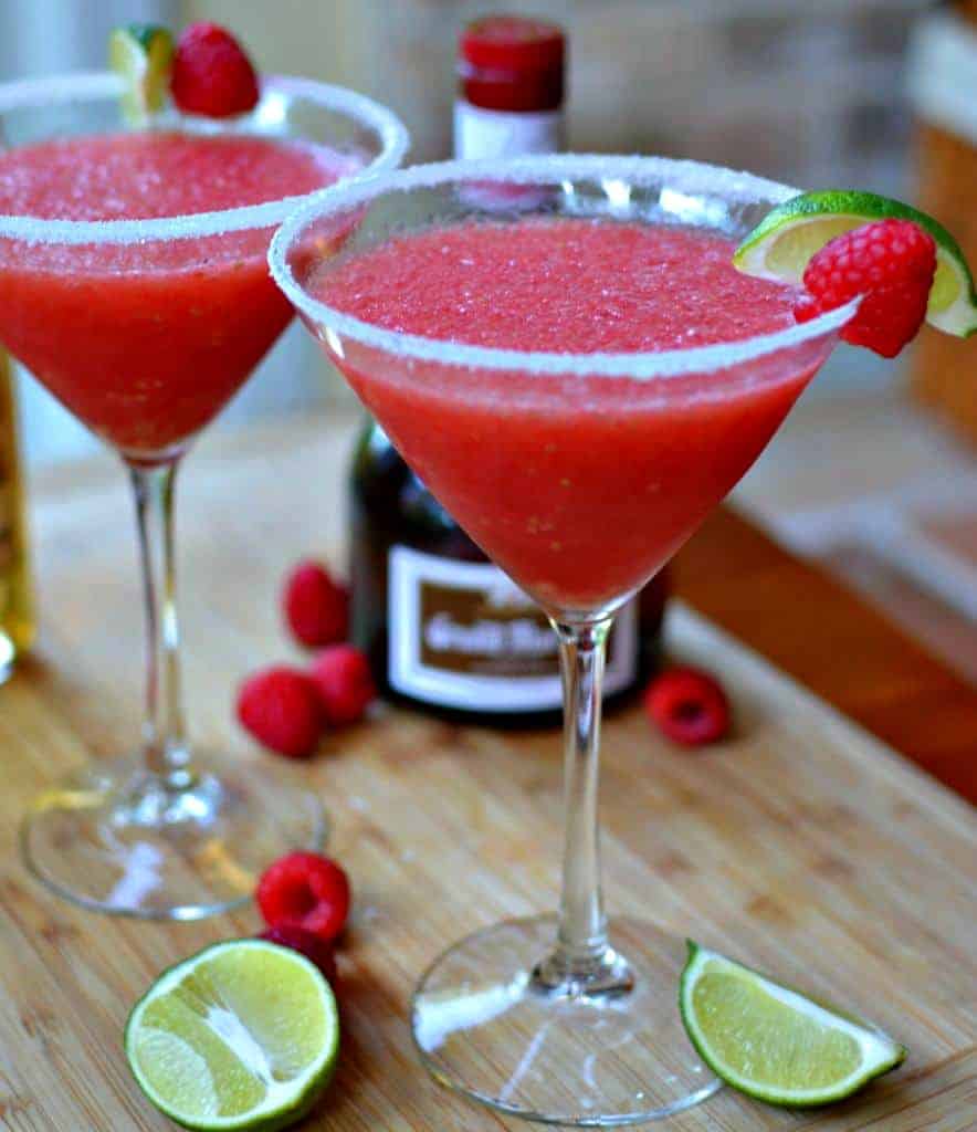 A mouthwatering good Raspberry Margarita made in under five minutes making it perfect for all your spring and summer events.