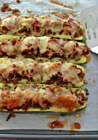 Zucchini Boats with Three Mouthwatering Cheeses and Italian Sausage