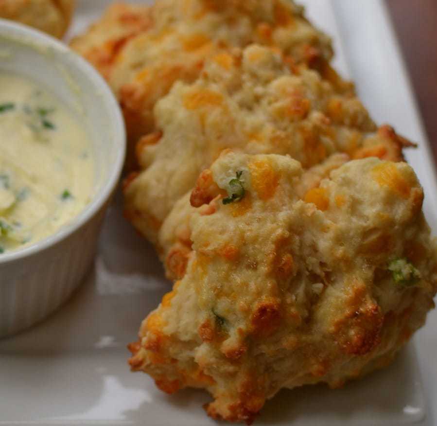Cheddar Drop Biscuits with Chive Butter (8)