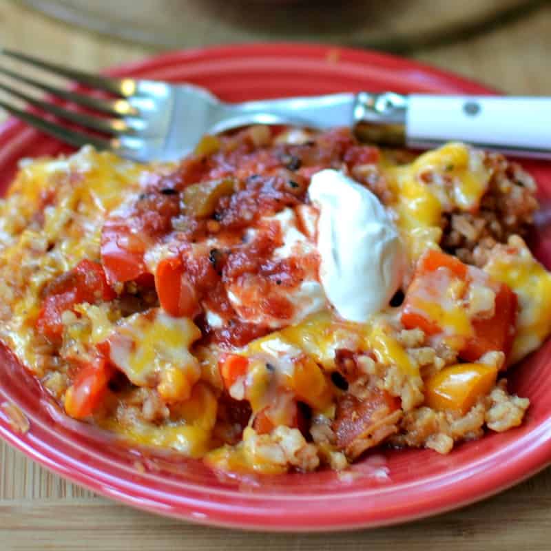 Baked Chicken Fajitas Casserole