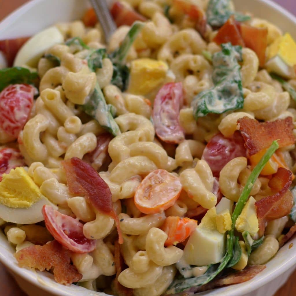 Bacon Egg Lettuce Tomato Pasta Salad Small Town Woman