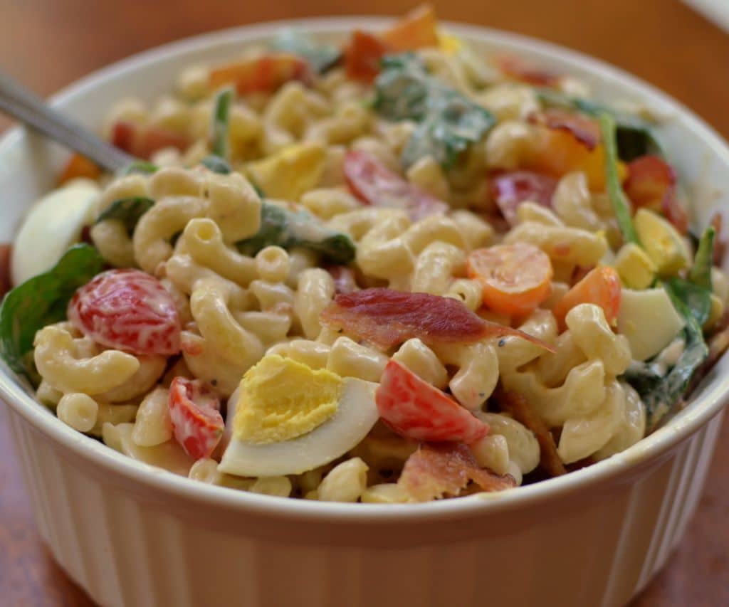 Bacon Egg Lettuce Tomato Pasta Salad Small Town Woman