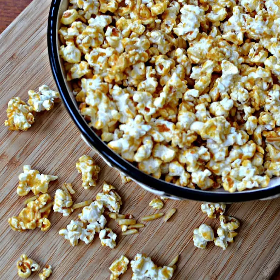 This Caramel Popcorn is perfect for movie night or game night. 