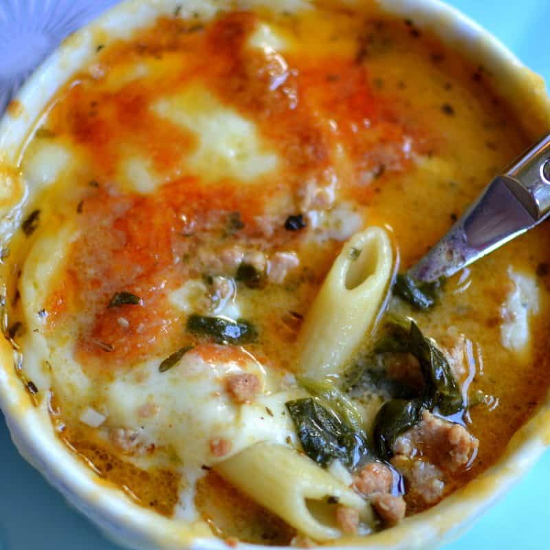 Creamy Alfredo Lasagna Soup Small Town Woman
