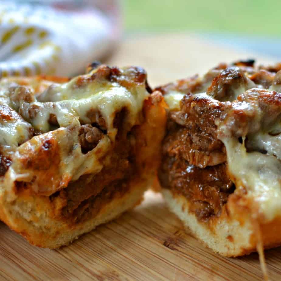 Cheesy Steak Stuffed French Bread Steak Stuffed French Bread will satisfy all those carb loving taste buds of yours. This easy recipe takes less than thirty minutes making it ideal for busy families.