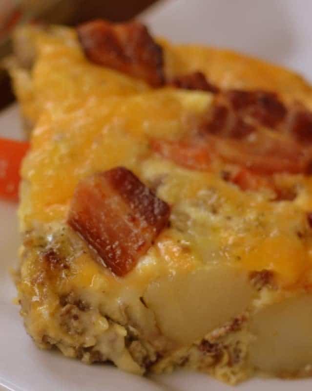 Cheesy Potato Bacon Sausage Egg Casserole Small Town Woman