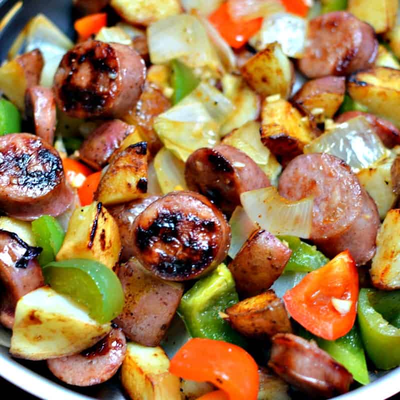 One-Skillet Sausage and Peppers Recipe