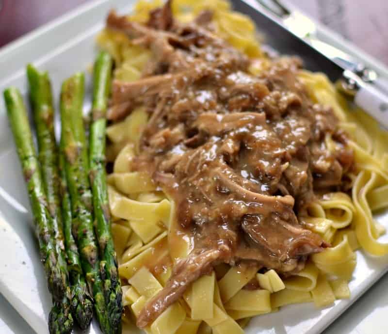 Slow Cooker Pork and Noodles Small Town Woman
