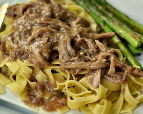 Crock Pot Pork and Noodles