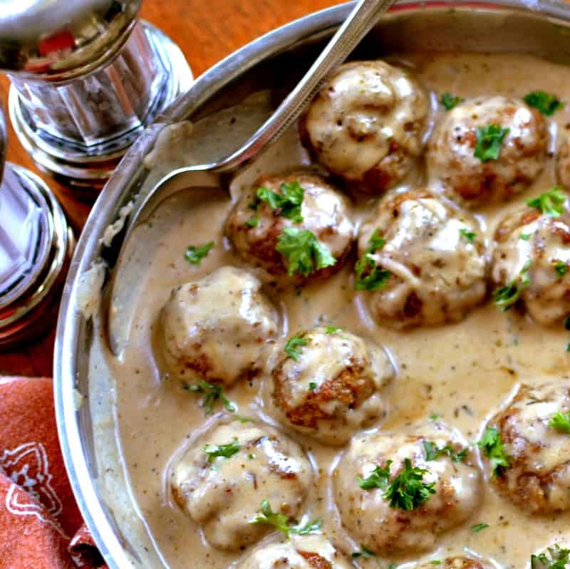 Turkey Meatballs in an easy cream sauce