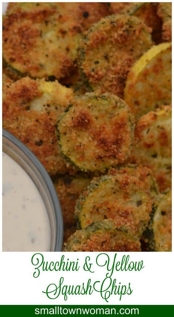 Zucchini and Yellow Squash Parmesan Chips Small Town Woman
