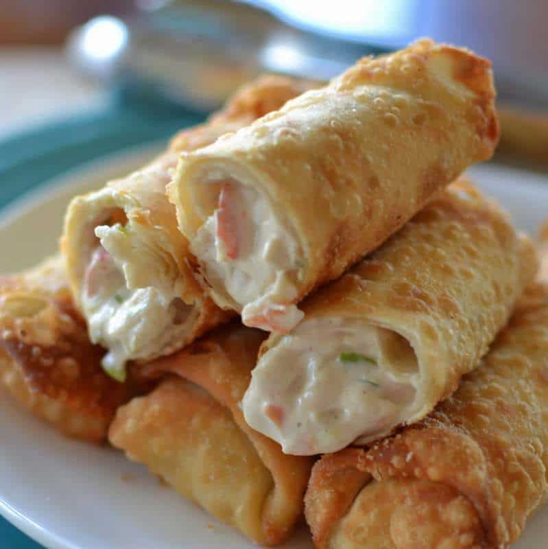 Crab Rangoon Egg Rolls