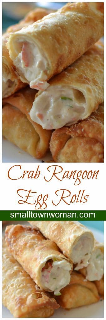 Party Worthy Crab Rangoon Egg Rolls