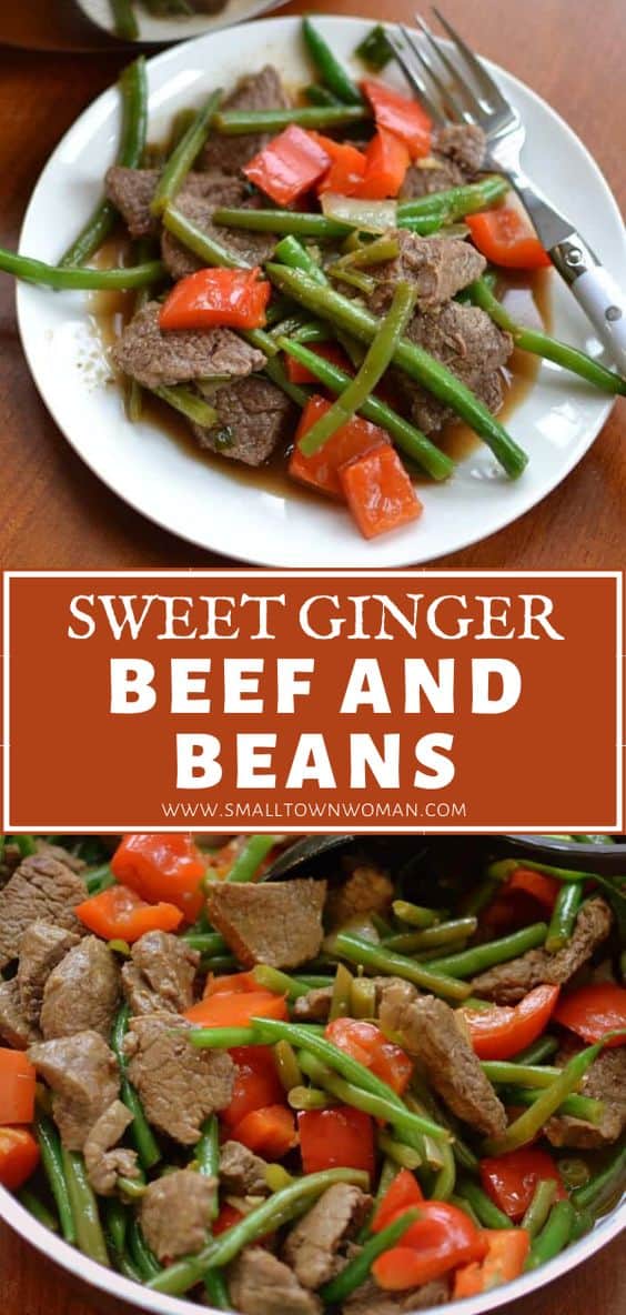 Sweet Ginger Beef and Beans | Small Town Woman