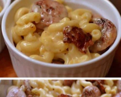 Bacon Chicken Sausage Mac and Cheese