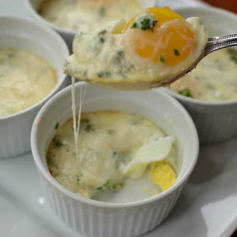 Baked Creamy Herb Parmesan Eggs Small Town Woman