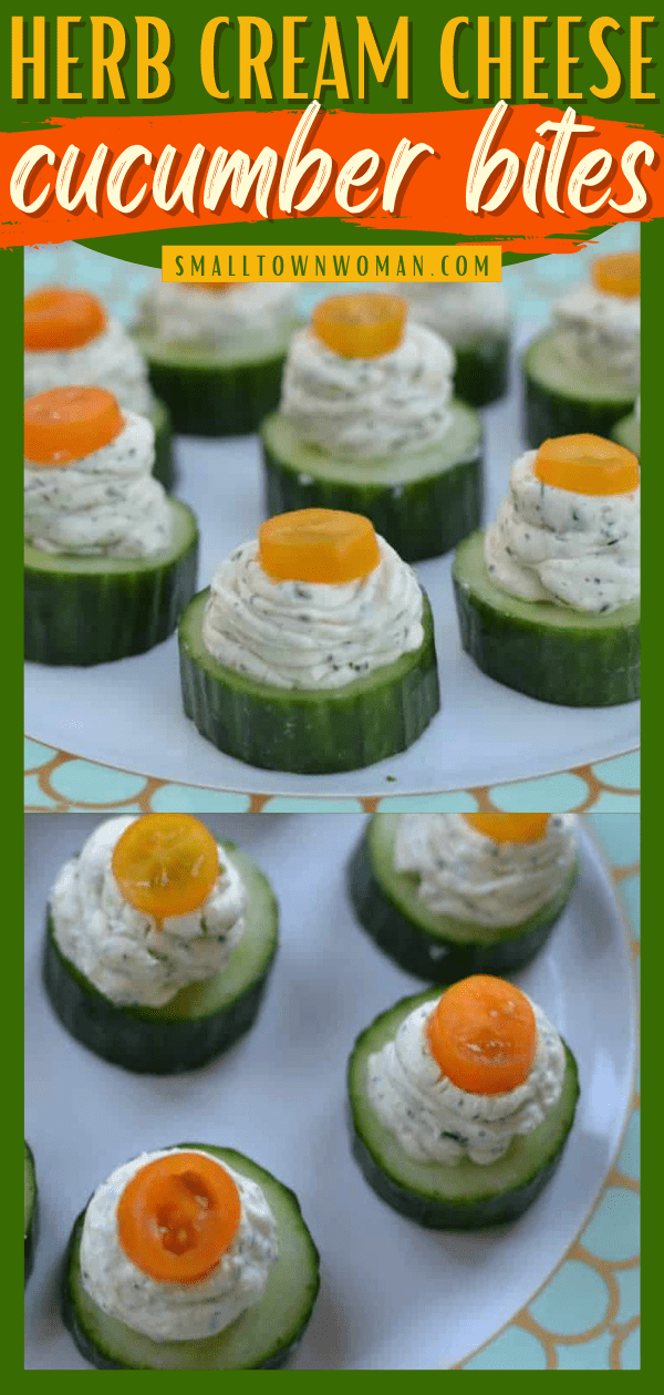 Herb Cream Cheese Cucumber Bites Small Town Woman