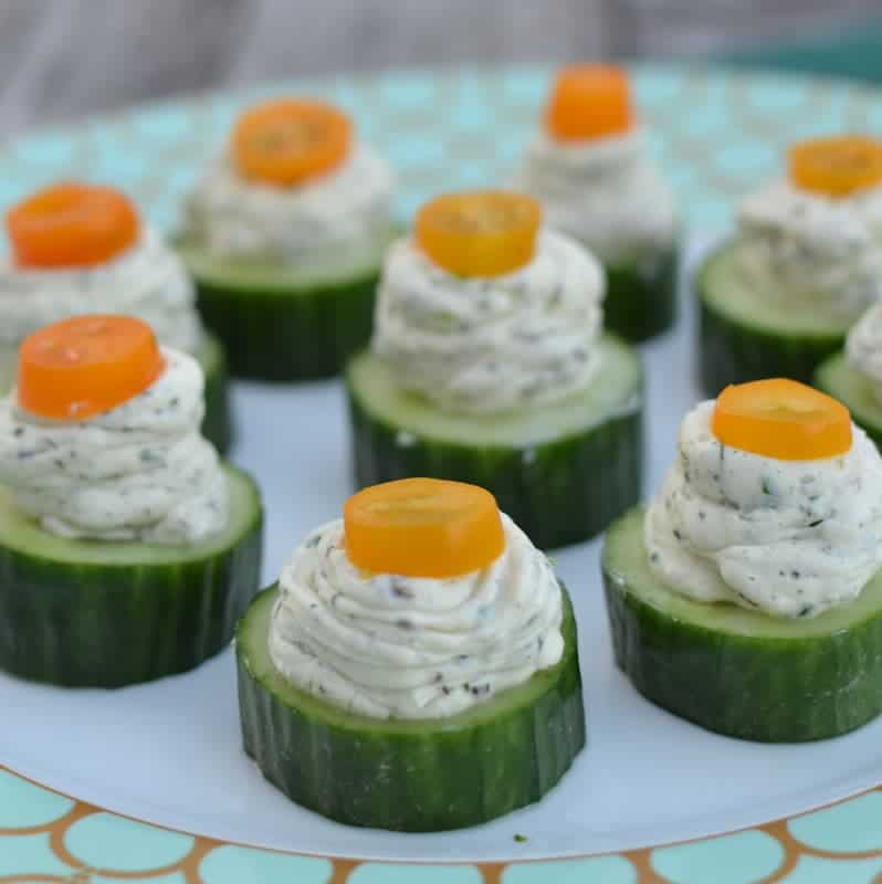 Herb Cream Cheese Cucumber Bites Small Town Woman