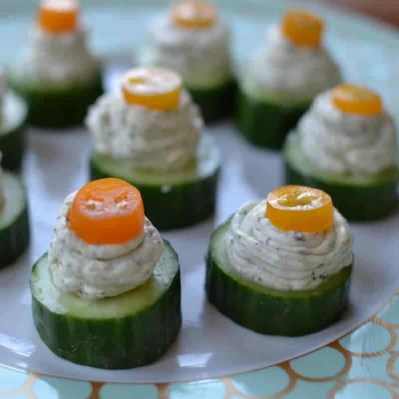 Herb Cream Cheese Cucumber Bites Small Town Woman