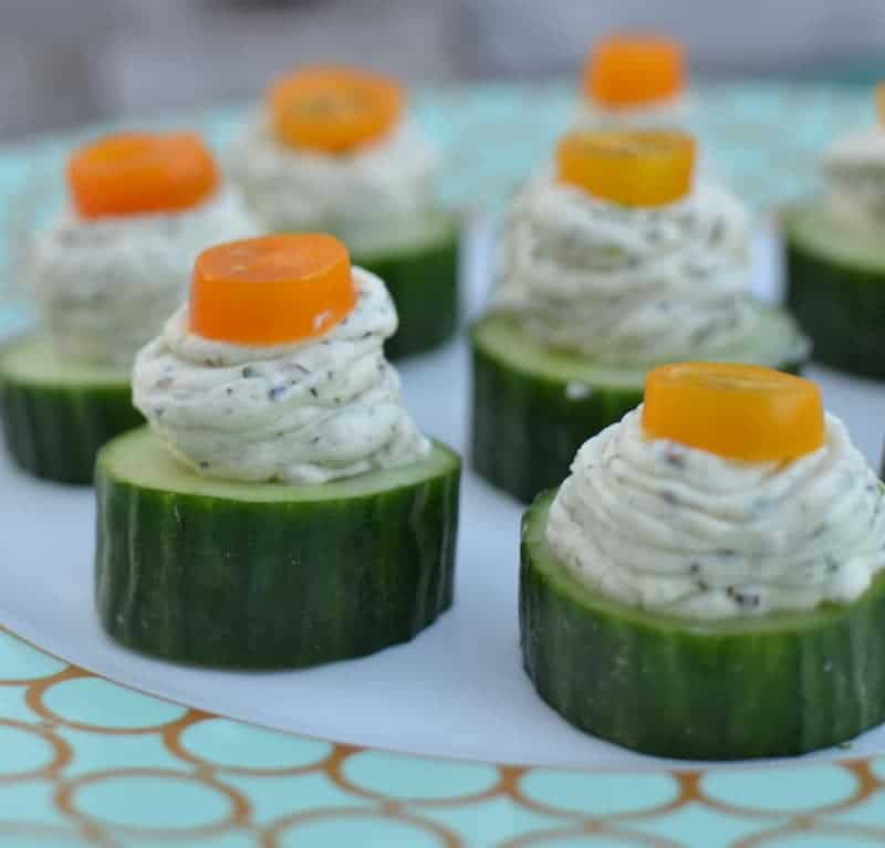 Herb Cream Cheese Cucumber Bites Small Town Woman