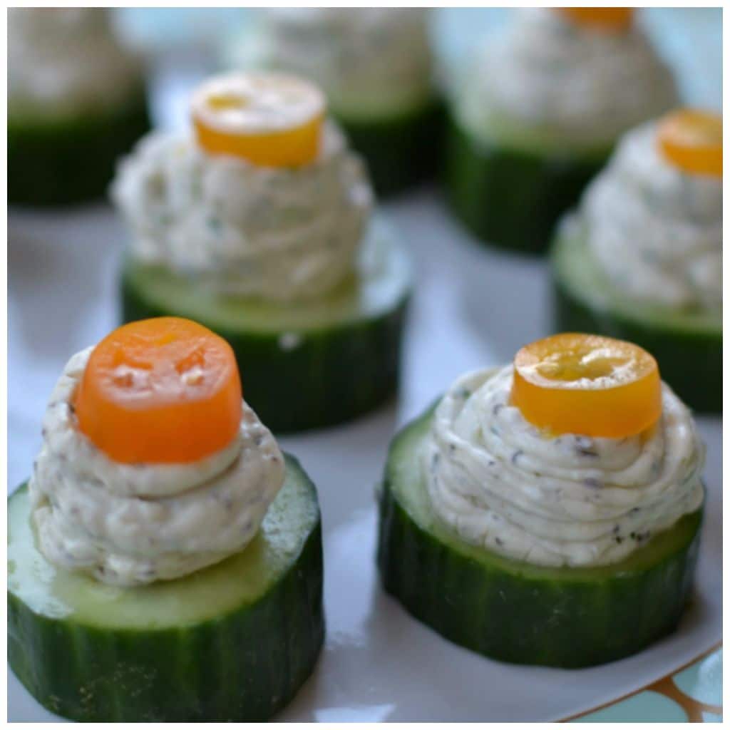 Herb Cream Cheese Cucumber Bites Small Town Woman