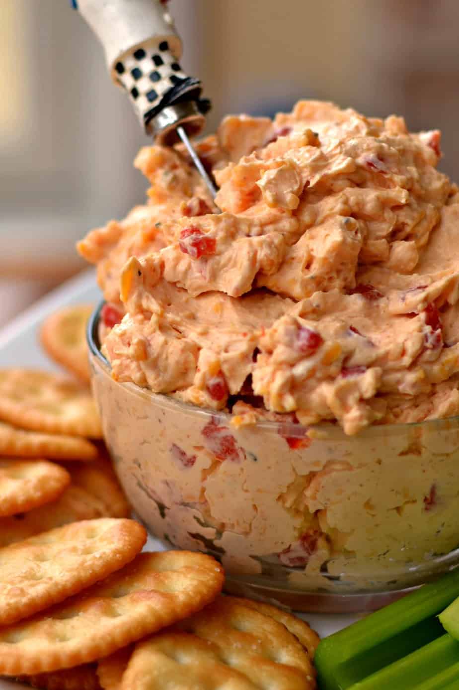 This quick and easy to make flavor packed Southern Pimento Cheese is sure to be the hit of your next party.