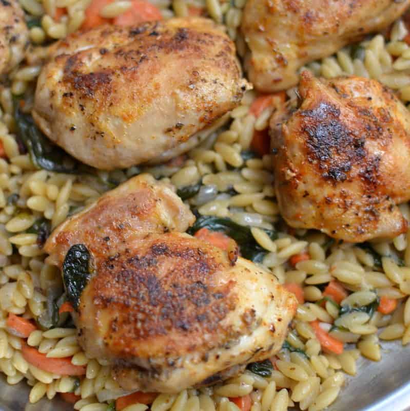 This hearty one-skillet chicken and orzo dish is savory, satisfying, and easy to make