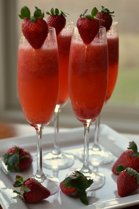 Easy Frosty Strawberry Mimosas  Small Town Woman