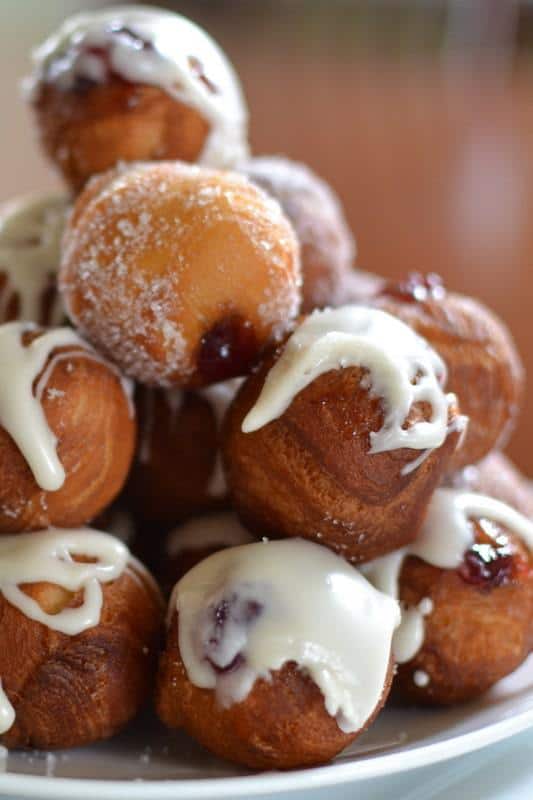 Mini Strawberry Jelly Doughnut Holes Small Town Woman