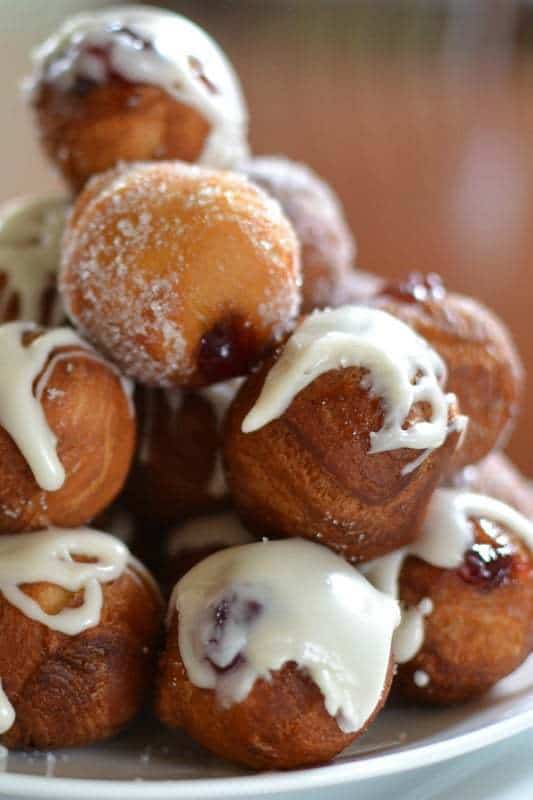 Mini Strawberry Jelly Doughnut Holes Small Town Woman