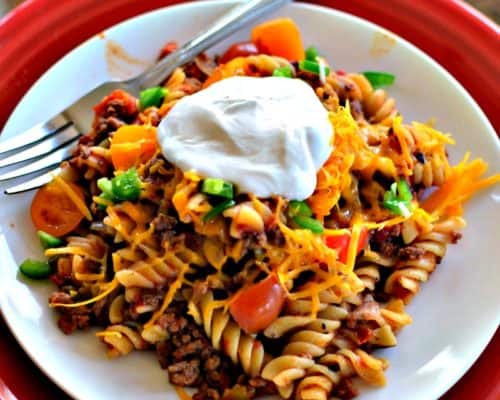 One Pot Taco Rotini Pasta