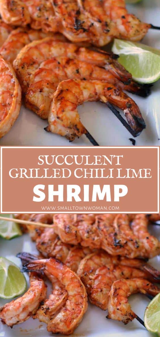 Succulent Grilled Chili Lime Shrimp | Small Town Woman