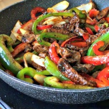 One Skillet Steak and Peppers-image