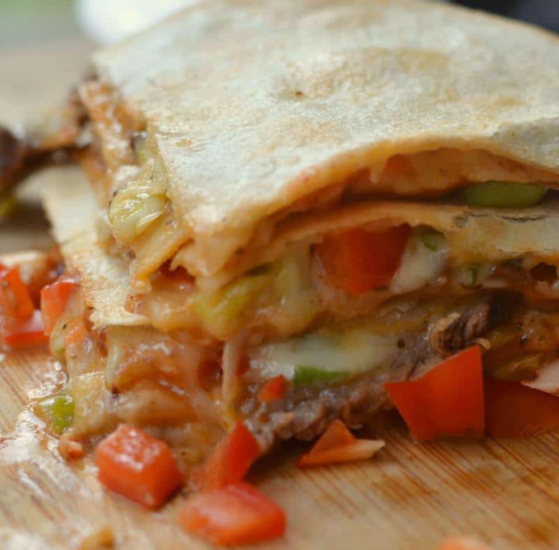 barbecue steak and pepper jack quesadilla small town woman