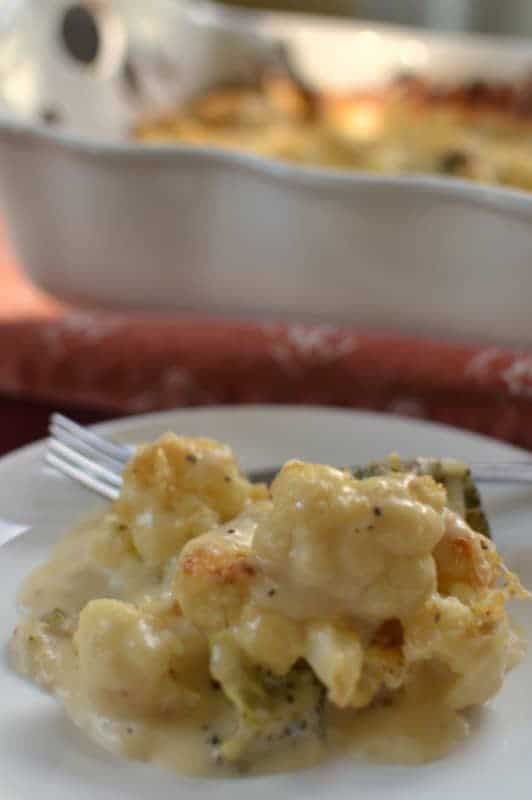Broccoli and Cauliflower Au Gratin Small Town Woman