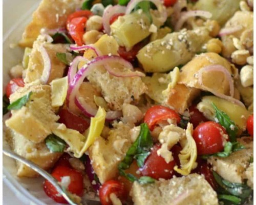Mediterranean Ciabatta Bread Salad