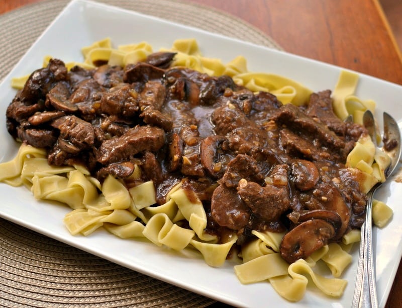 Beef Tips and Gravy are the ultimate comfort food with tender beef, mushrooms and brown gravy. 