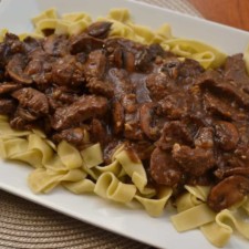 One Skillet Savory Beef Tips and Gravy-image